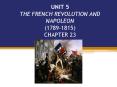 UNIT 5 THE FRENCH REVOLUTION AND NAPOLEON (1789-1815) CHAPTER 23 PowerPoint PPT Presentation