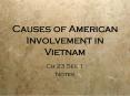 Causes of American Involvement in Vietnam PowerPoint PPT Presentation