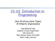 CS 112 Introduction to Programming