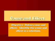 Cause and Effect