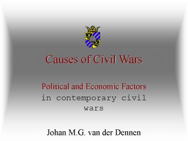 Causes of Civil Wars