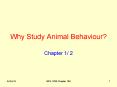 Why Study Animal Behaviour? PowerPoint PPT Presentation