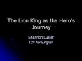 The Lion King as the Hero PowerPoint PPT Presentation