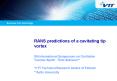 RANS predictions of a cavitating tip vortex PowerPoint PPT Presentation