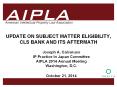 UPDATE ON SUBJECT MATTER ELIGIBILITY, CLS BANK AND ITS AFTERMATH PowerPoint PPT Presentation