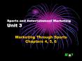 Sports and Entertainment Marketing Unit 3 PowerPoint PPT Presentation