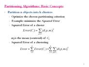 Partitioning Algorithms: Basic Concepts