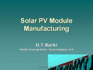 Solar PV Module Manufacturing