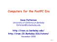 Computers for the PostPC Era PowerPoint PPT Presentation