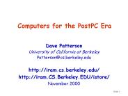 Computers for the PostPC Era