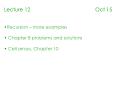 Lecture 12                       Oct 15 PowerPoint PPT Presentation