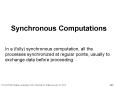 Synchronous Computations PowerPoint PPT Presentation