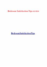 Bedroom Satisfaction Tips review