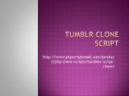Tumblr Clone Script