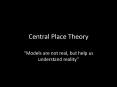 Central Place Theory PowerPoint PPT Presentation