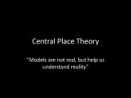 Central Place Theory