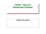 CS542: Topics in Distributed Systems