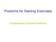 Positions for Starting Exercises