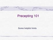 Precepting 101