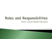 Roles and Responsibilities