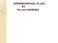 CEREBROSPINAL FLUID         BY      Hossam HASSAN PowerPoint PPT Presentation