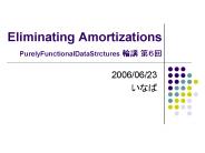 Eliminating Amortizations PurelyFunctionalDataStrctures ?? ?6?