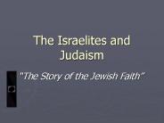 The Israelites and Judaism