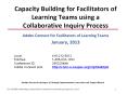 Capacity Building for Facilitators of Learning Teams using a Collaborative Inquiry Process PowerPoint PPT Presentation