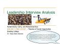 Leadership Interview Analysis PowerPoint PPT Presentation