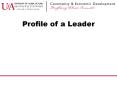 Profile of a Leader PowerPoint PPT Presentation