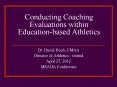Conducting Coaching Evaluations within Education-based Athletics PowerPoint PPT Presentation