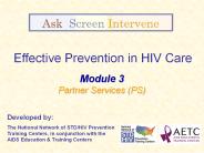 Effective Prevention in HIV Care