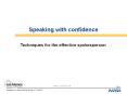 Speaking with confidence PowerPoint PPT Presentation
