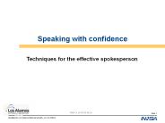 Speaking with confidence