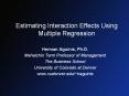 Estimating Interaction Effects Using Multiple Regression PowerPoint PPT Presentation