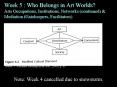 Week 5 : Who Belongs in Art Worlds? Arts Occupations, Institutions, Networks (continued) PowerPoint PPT Presentation