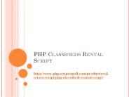 PHP Classifieds Rental Script