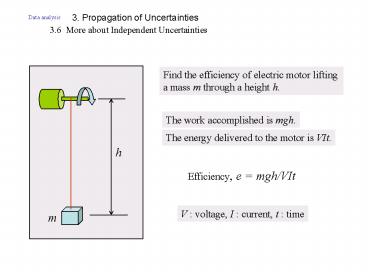 3. Propagation of Uncertainties
