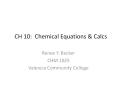 CH 10: Chemical Equations PowerPoint PPT Presentation