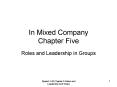 In Mixed Company Chapter Five PowerPoint PPT Presentation
