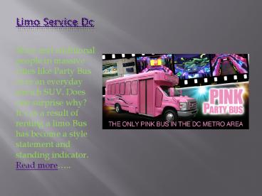 Dc Party Limousine Bus Service