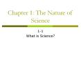 Chapter 1: The Nature of Science PowerPoint PPT Presentation