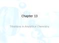 Titrations in Analytical Chemistry PowerPoint PPT Presentation