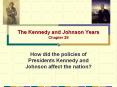 The Kennedy and Johnson Years Chapter 28 PowerPoint PPT Presentation