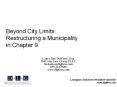 Beyond City Limits: Restructuring a Municipality in Chapter 9 PowerPoint PPT Presentation