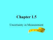 Uncertainty in Measurement
