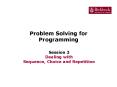Problem Solving for Programming PowerPoint PPT Presentation