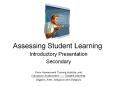Assessing Student Learning PowerPoint PPT Presentation