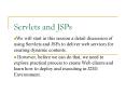 Servlets and JSPs PowerPoint PPT Presentation