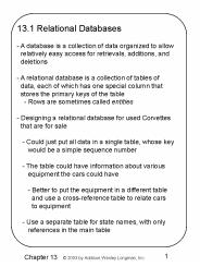 13.1 Relational Databases